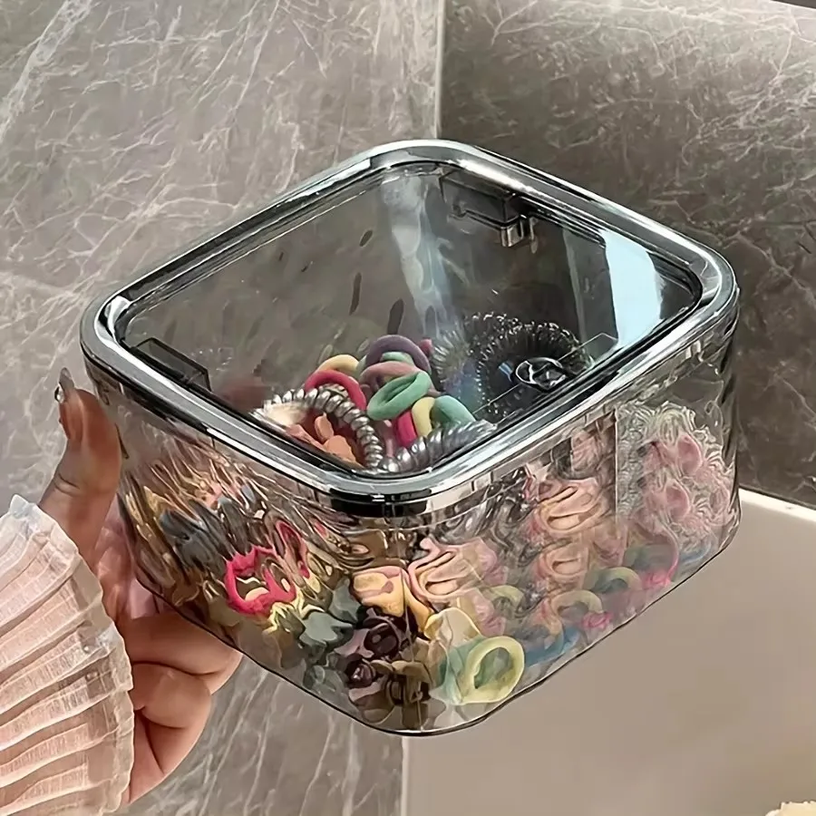 Fizocosisto Support De Rangement En Acrylique Pour Pinces à Cheveux, Rotation à 360 Degrés, Transparent
