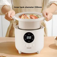 Marmite électrique en céramique pour la maison, 1,8 l, 12h, pour ragoût, cuiseur à riz antiadhésif, pour garder automatiquement au chaud, multifonction 1