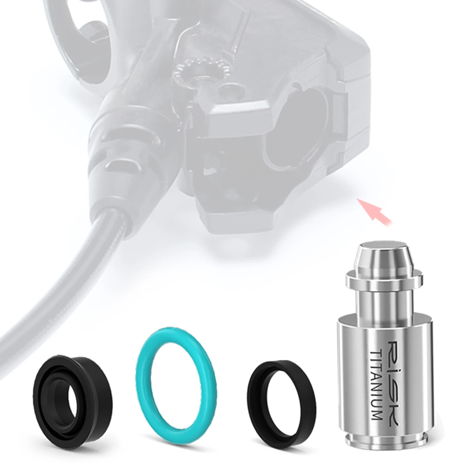 티타늄 합금 브레이크 레버 피스톤 초경량 씰링 링 수리 부품(마구라 MT2/4/..