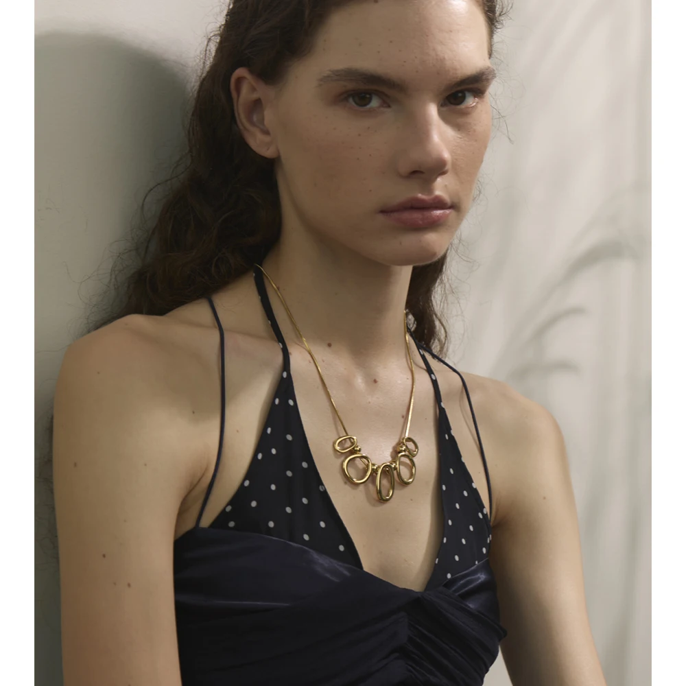Yhpup Pendant Necklace 18K Golden Plated