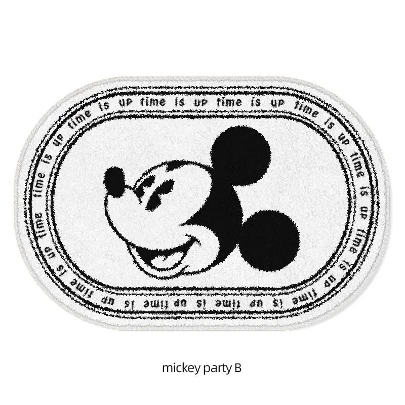 Disney Mickey Mouse Mat Bath Mat Non Slip Cartoon Minnie Mouse Cushion Absorbent Faux Cashmere Carpets Living Room Bathroom
