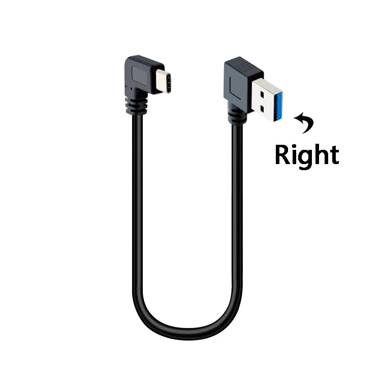 High-Speed USB 3.0 Type A to C Angled Extension Cable