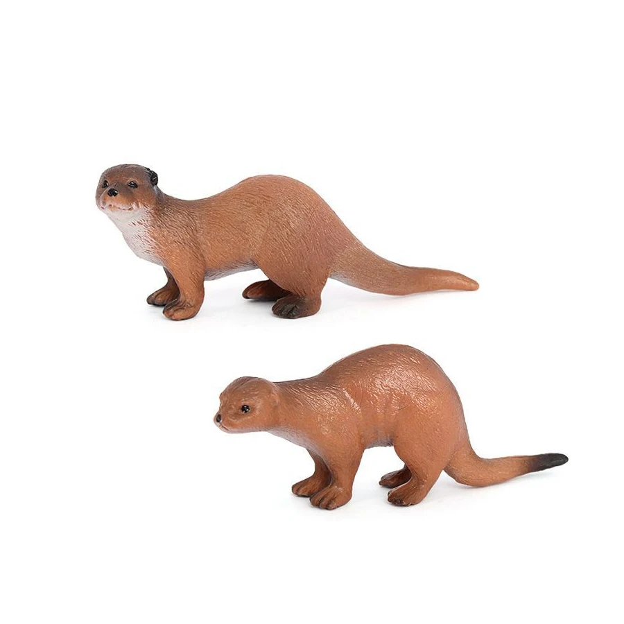 Wild Animal Adventure Series: Sloth & Otter Figurine Set - Educational Toy Collection