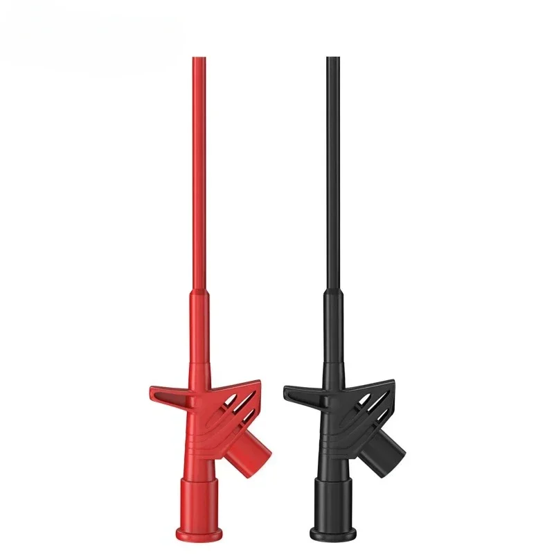 Quick Test Hook Clip 2pcs 1000V High Voltage Flexible Professional Insulated Testing Probes with 4mm Socket