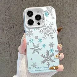 Bling Snowflakes Christmas Matte Back Cover Case for Samsung A02 4G (CYW-249hkx118a1)