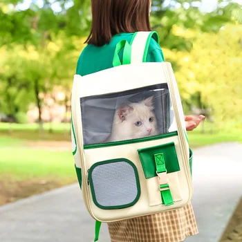 Cat Bag Going Out Portable Breathable School Bag For Pet Backpack Cat Cage Backpack Cat Bag.jpg