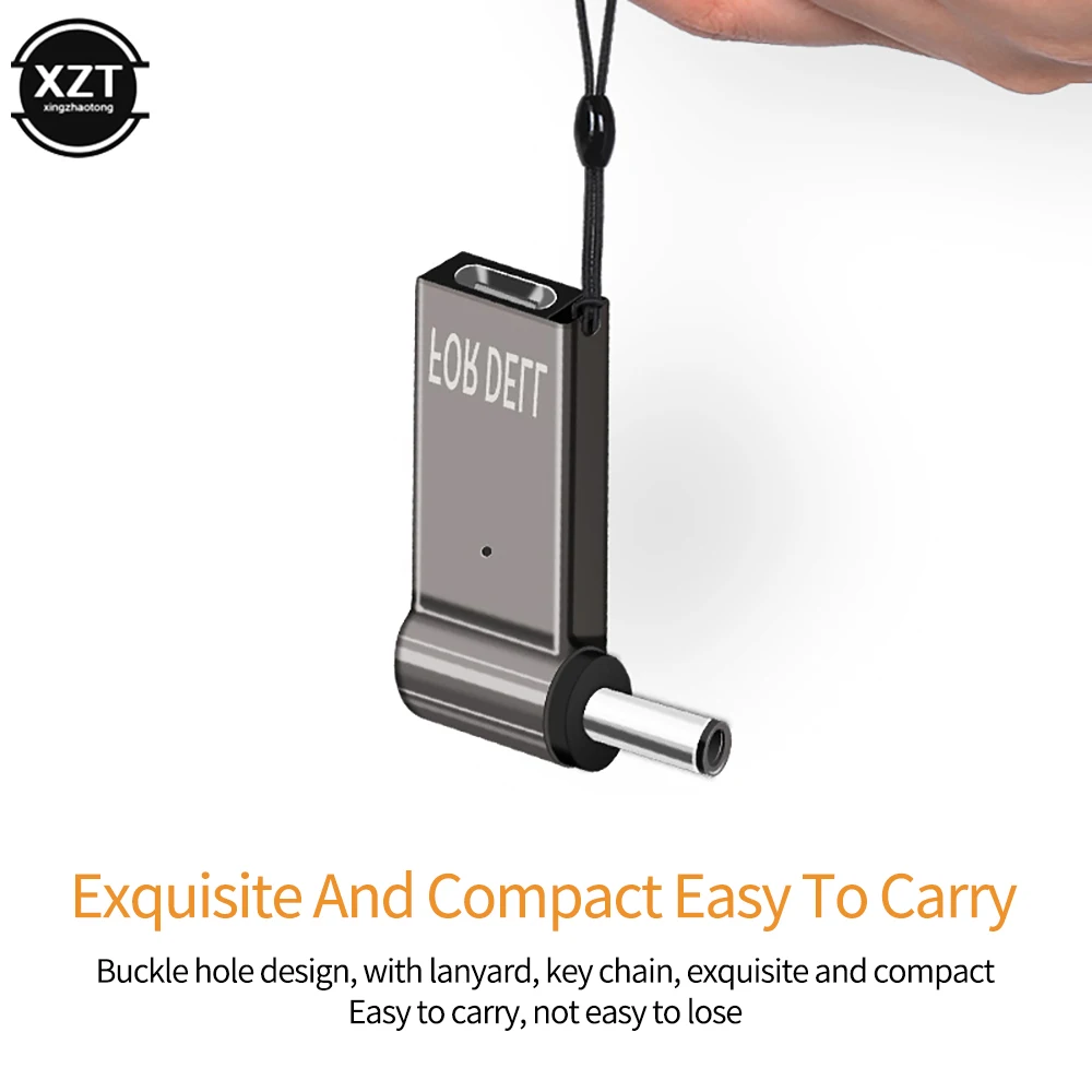 5A 100W PD Converter Trigger Jack DC to Type C Femal 5.5/7.4 Zinc Alloy with Light Head Power Adapter for Dell/HP/ASUS Laptops