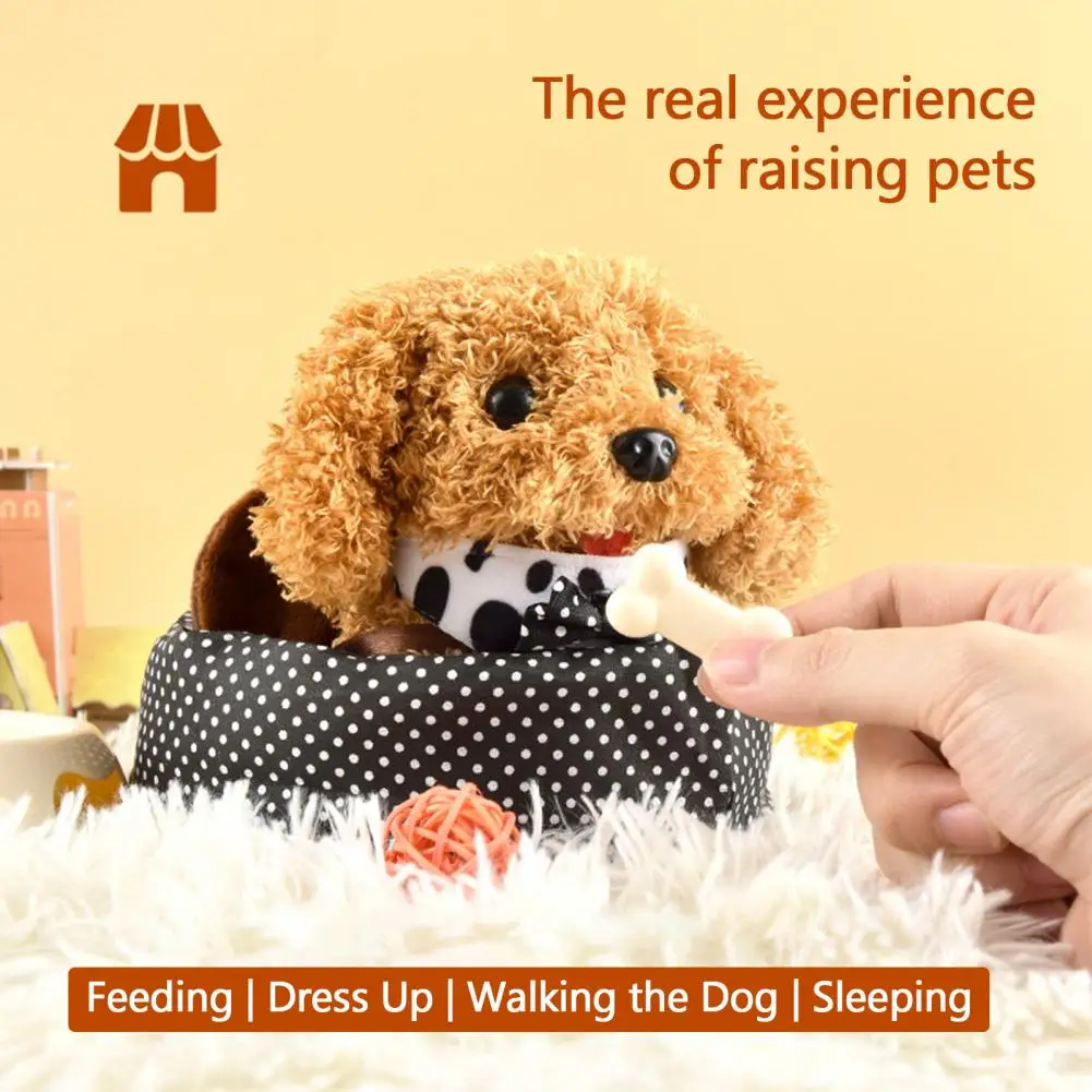 Electric Plush Dog Tail Wagging Simulated Walking Barking Robot Dog Companion Soothe Toy Pet Plush Puppy Electric Toy
