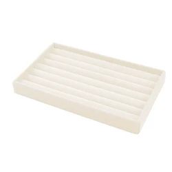 Luxurious Beige Flocking Jewelry Box Tray (Long platter)