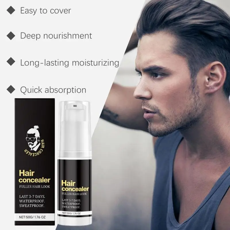 Hair Concealer Waterproof Root Coverage Fuller Powder Sweatproof Hairline Enhancing Powder for Thinning and Fine Hair