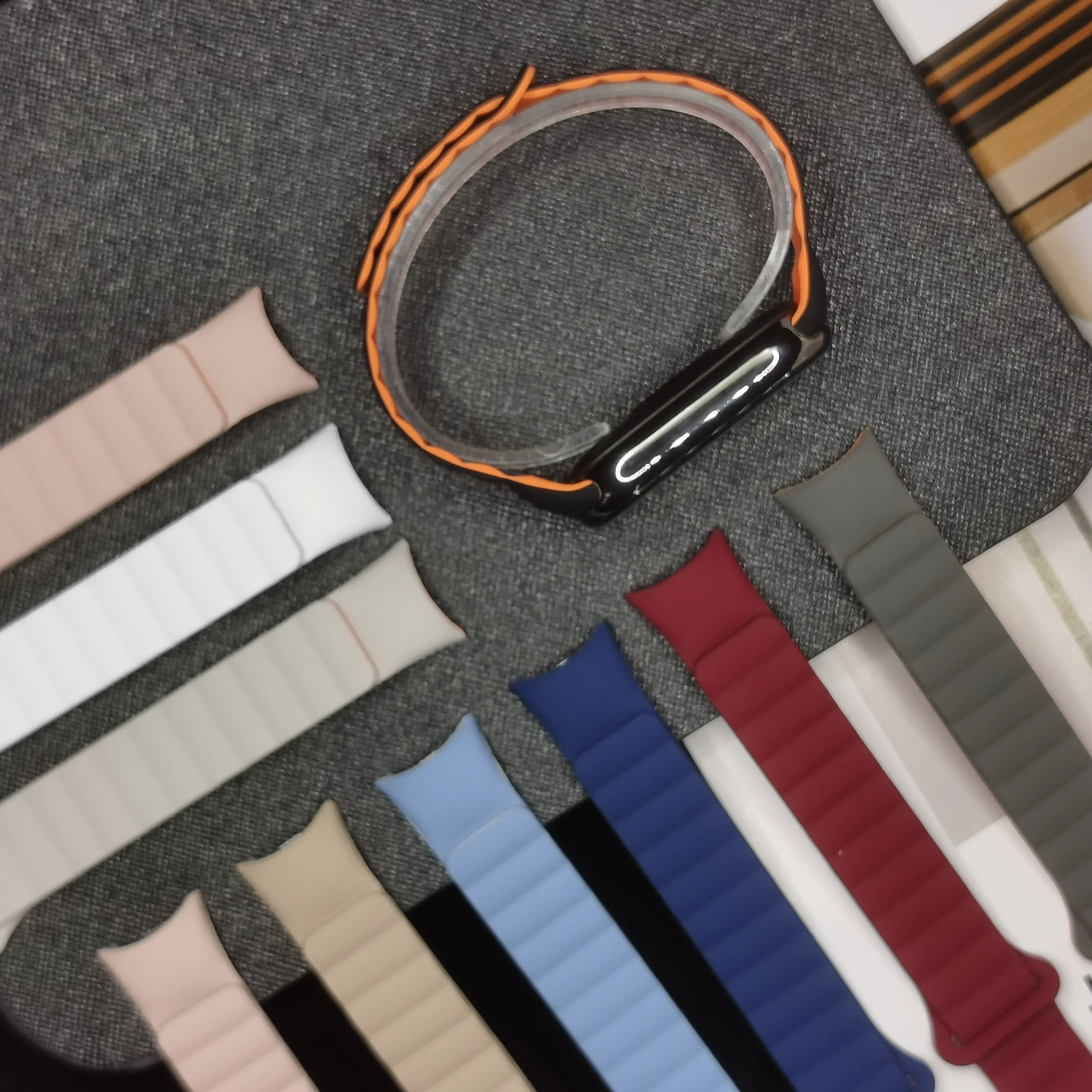 Magnetic Loop Wirstband for Mi Band 8 9 Strap Silicone Sport Watchband for Xiaomi Mi Band 9 NFC Correa Bracelet Metal Interface