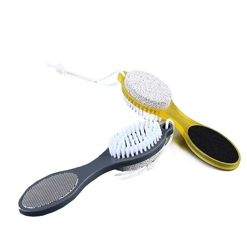 Foot File Pumice Stone Dead Skin Remover Brush 1PC 4 Side Use Pedicure Grinding Tool