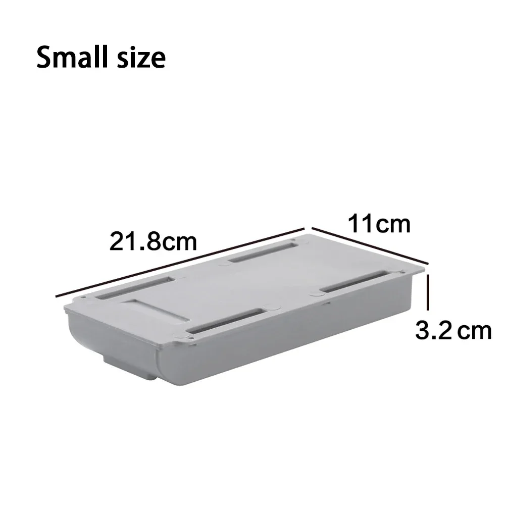 Drawer Type Storage Box Under Desk Punch Free Self Stick Desktop Organizer Invisible Office Stationery Sundries Storage Drawer