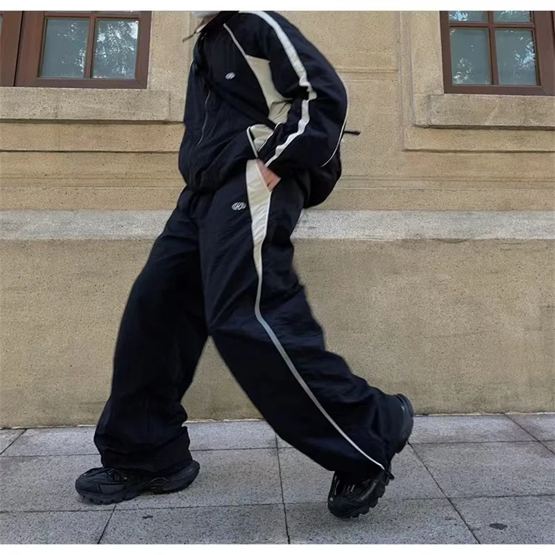 Y2K Women Streetwear Chic Cargo Korean Harajuku Casual Parachute Tech Pants  for Men Sweatpants Wide Leg Joggers Trousers Clothes