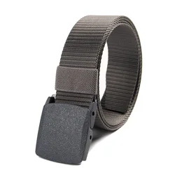 Enhanced Tactical Webbing Belt - Quick - Dry, Lightweight & Breathable with Quick Release Buckle - 120cm (GRAY)