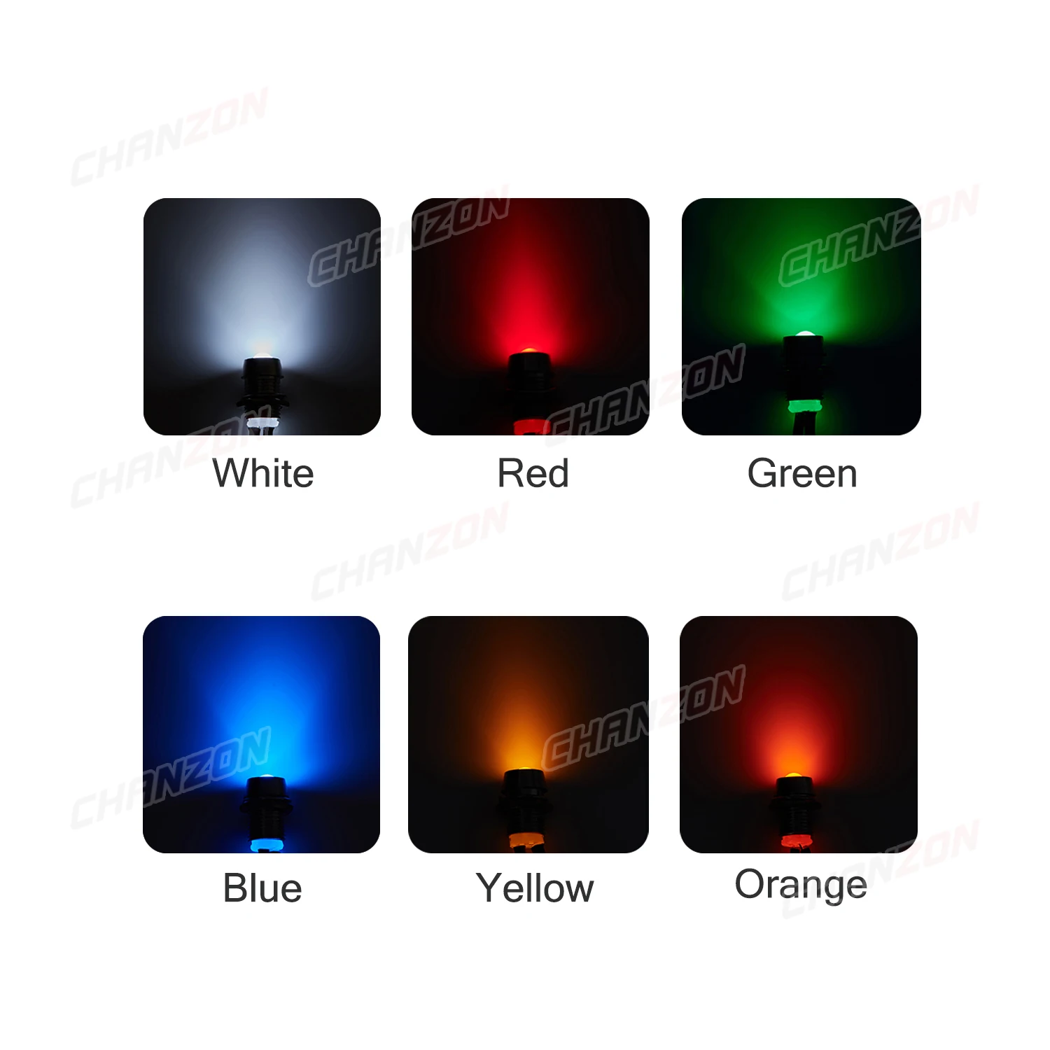 12V LED 8mm 표시기 흰색 빨간색 녹색 파란색 노란색 주황색 5mm 8mm 홀더로 미리 배선됨 파일럿 발광 다이오드 키트