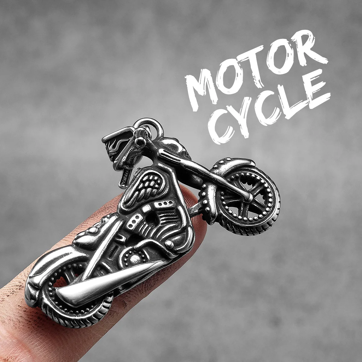 LONYOO Collana Con Ciondolo Bicicletta Teschio - Gioiello Vintage Punk Gotico In Lega, Regalo Per Cicliste E Motocicliste