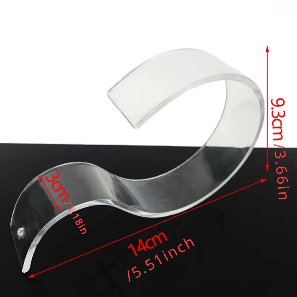 15pcs Acrylic Belt Display Stands - Transparent Curved Belt Organizer Rack For Closet Or Store
