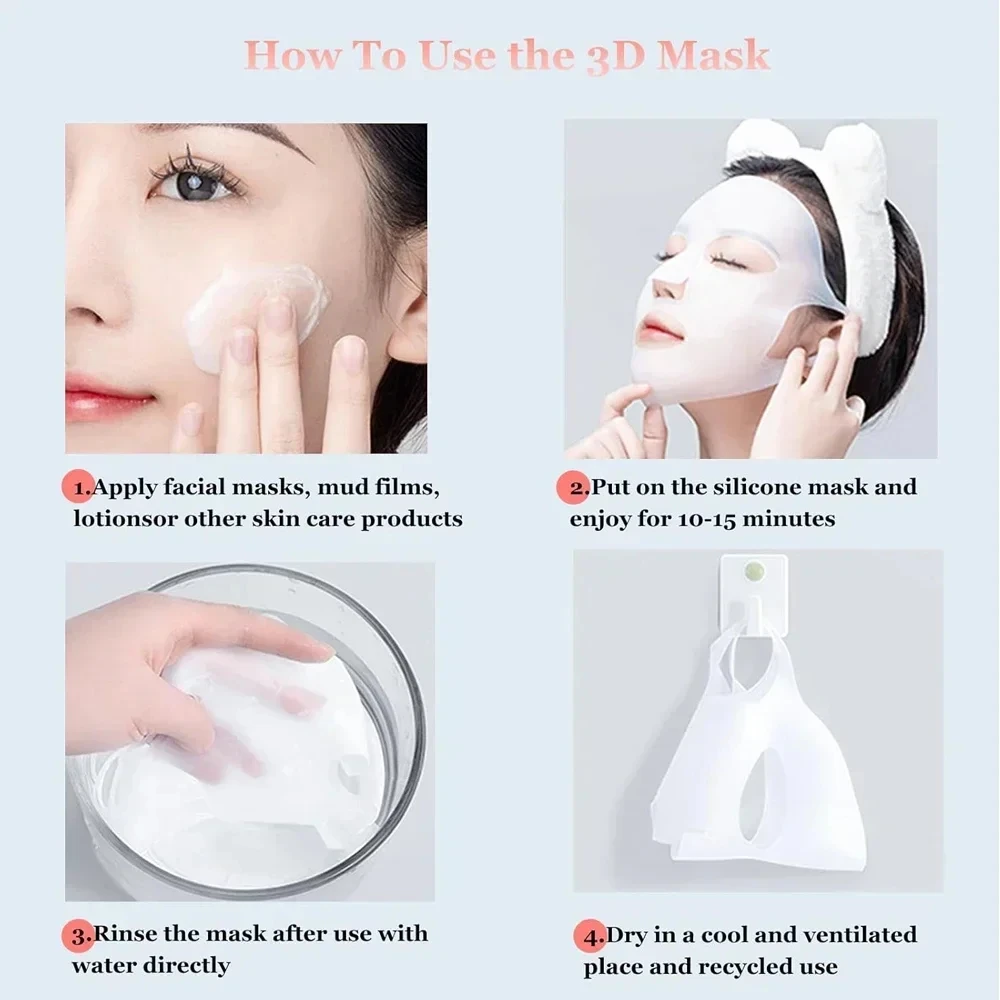 Reusable Silicone Facial Mask Cover for Moisturising and Anti Evaporation