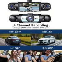 Dash Cam Vehicle DVR video recorder 4 cameras for cars black box front rear internal Night Vision Loop Recording dashcam car 360 - Image 2