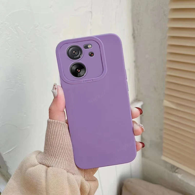 Per Xiaomi 13 T Pro Custodia Cover Xiaomi 13 T Pro Capas Protezione Per Fotocamera Silicone Colore Antiurto Tpu Soft Fundas Mi 13 T 13 T Pro