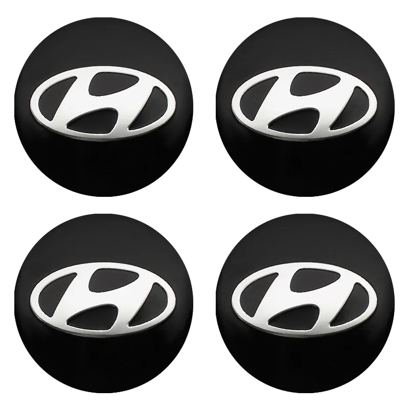 4 قطعة 56/60 مللي متر سيارة عجلة غطاء مركزي محور يغطي شارة Hubcap ملصقات لشركة هيونداي I10 I20 I30 I40 IX20 IX35 توكسون اكسسوارات السيارات