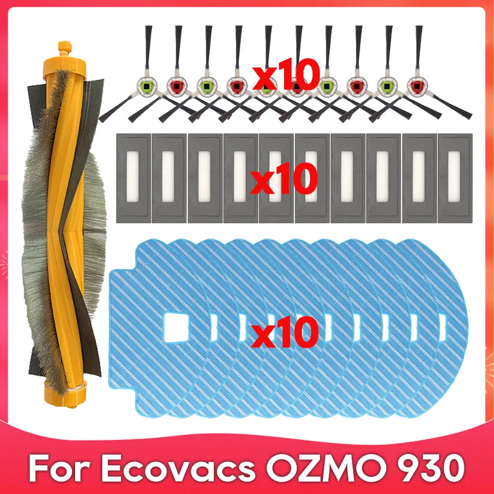 Ecovacs Debot OZMO 930 / iRobot Roomba Combo R111840에 적합 - 필터, 측면 브러시, 롤러, 모핑 ..