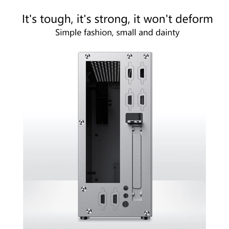 

Алюминиевый настольный корпус Mini-ITX с переходным кабелем PCIe для домашнего кинотеатра, персонального компьютера HTPC для