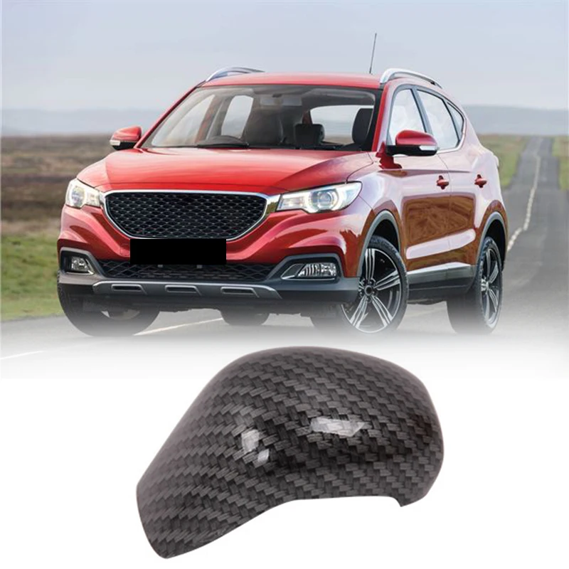 탄소 섬유 ABS 기어 시프트 노브 헤드 커버 트림, 자동차 액세서리, MG ZS 2017 - 2020 EV MG6