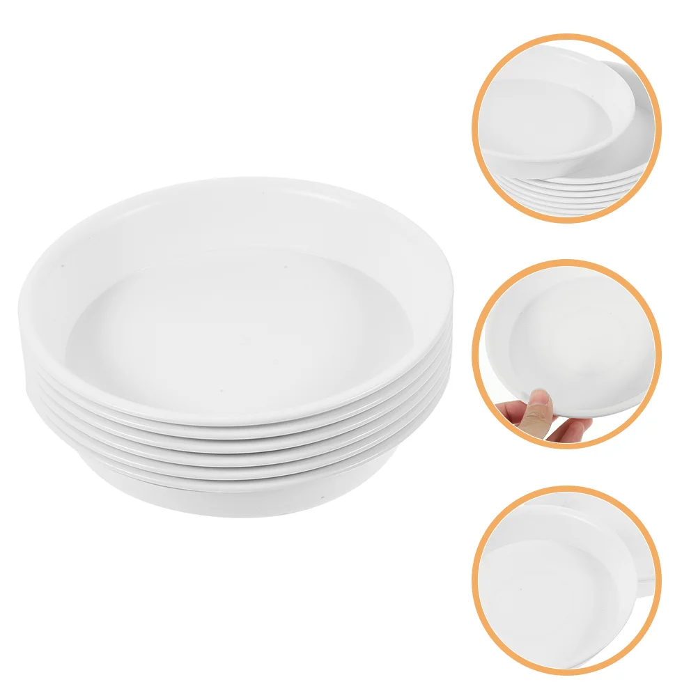 

6 Pcs Flower Pot Tray Window Sills Plant Saucers The Dish Planter Plates to Catch Water Round Modeling Plants Pp Trays for