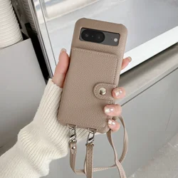 Premium PU Leather Crossbody Flip Wallet with Card Holder - Shockproof Phone Case Cover for Google Pixel 9Pro XL (Camel)
