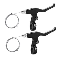 

1 Pair Bicycle Brake Lever Aluminum Alloy V-Brake Handle Levers With Cable Mountain Bike Handle Parts Road Bike Accessories