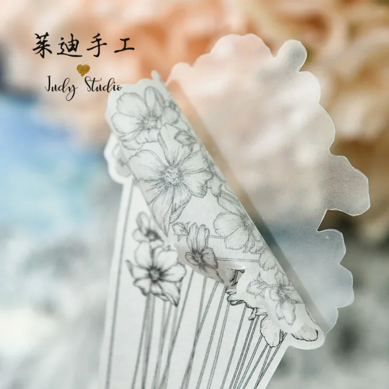 Drawing Plant Junk Journal Ephemera Vintage Sticker Flower Album Aesthetic Sticker Scrapbooking Material 58 Pcs