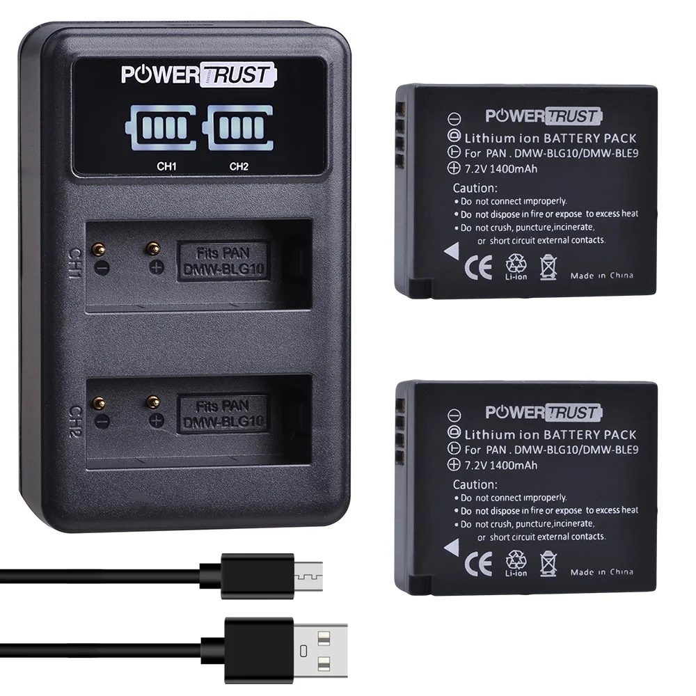 Dmw-Blg10 Blg10Pp Dmw-Ble9 Batterie/Caricatore Per Panasonic Dmw-Zstrv,Lumix Dmc-Gf3 Gf6 Gx7 Gx85 Lx100 Zs60 Zs100,Dc-G100 Gx9