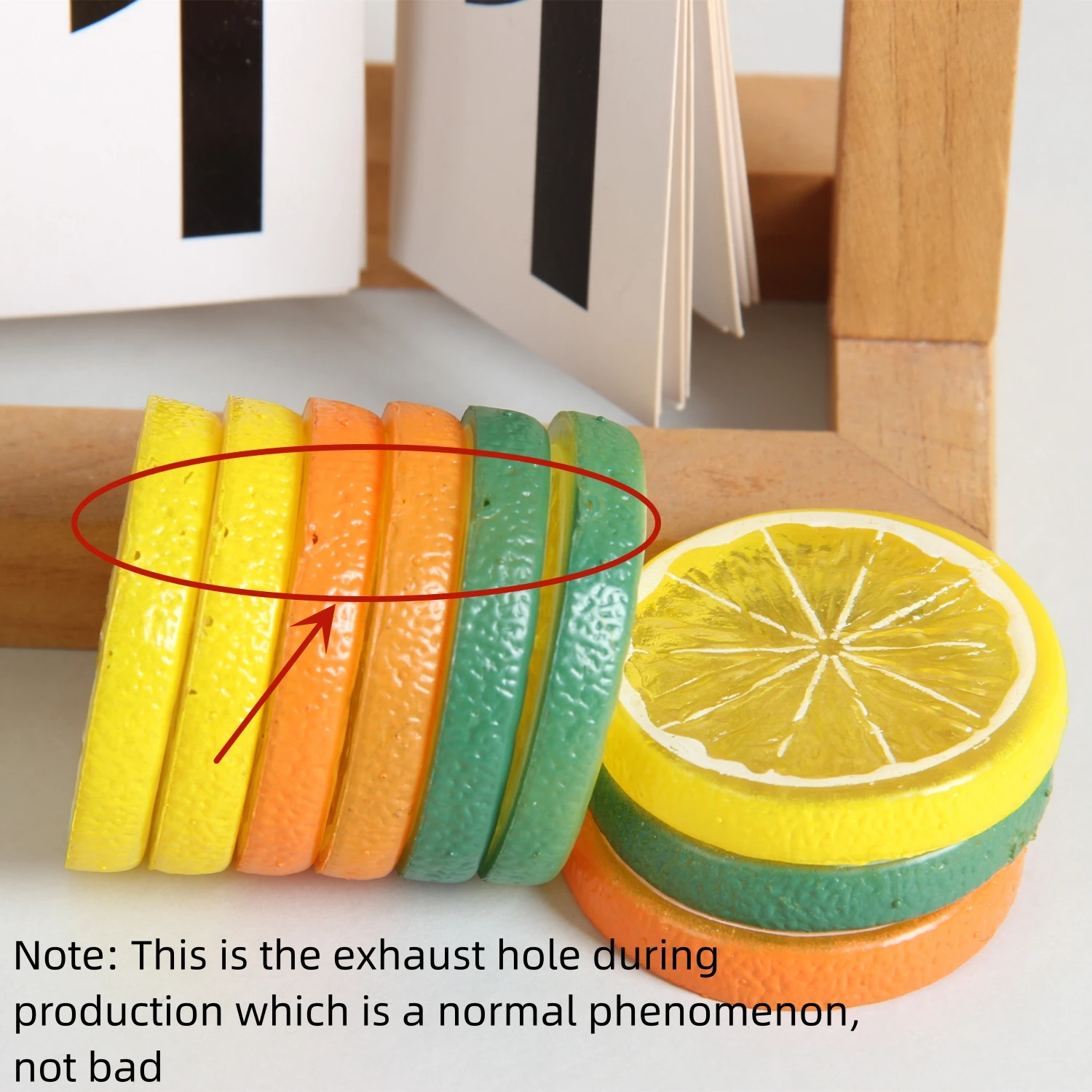 Artificial Fruits and Vegetables 6PCS Artificial Lemon Slice Model