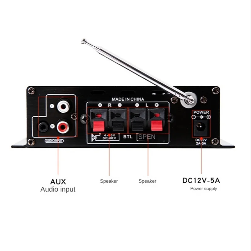 

AK380 Hifi аудио домашние Цифровые усилители автомобильная аудиосистема бас мощный Bluetooth усилитель FM USB SD радио сабвуфер колонки