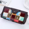 Women's Leather Clutch Bag Leather Stitching Long Wallet Mobile Phone Wallet Leather Iron Frame Wallet 2