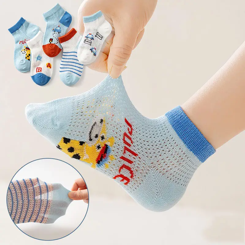5 Pairs 1 To 12 Years Children's Socks 2026 Spring Summer Baby Boys Girls Cotton Mesh Breathable Thin Soft Cute Socks Kids Socks - Image 8