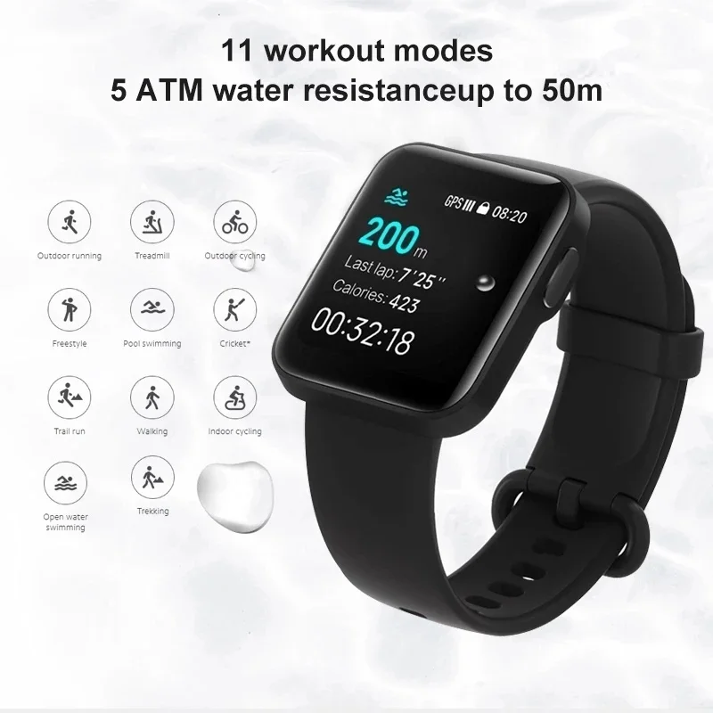 Xiaomi Mi Zegarek Lite Bluetooth 5.1 GPS Fitness Tracker Pulsometr Sport  Smartwatch 1.4 Cal Redmi Zegarek Wersja Globalna Best - AliExpress