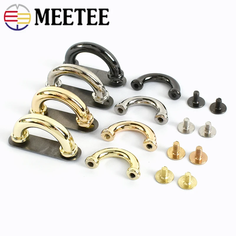 Meetee 5/10 шт. 14/17 мм Металлические пряжки, арка, мост, D кольцо, крючок, сумки, ремешок, боковые кольца, подвесная застежка, своими руками
