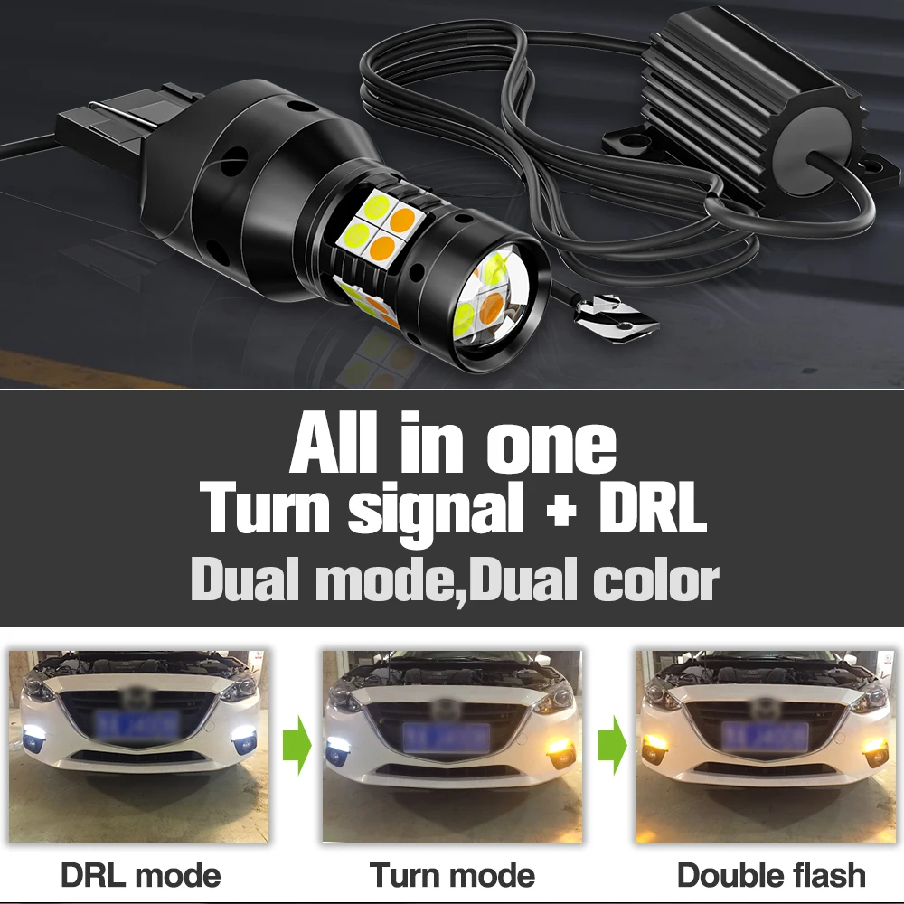 2 intermitentes LED de modo Dual + luz diurna DRL, accesorios para Dacia  Duster 2010-2018 2011 2012 2013 2014 2015 2016 2017 - AliExpress