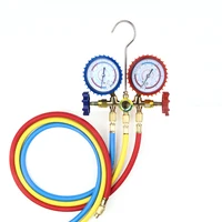 Jauge de collecteur de réfrigérant, ensemble de réfrigération de climatisation, outils de climatisation avec tuyau et crochet pour R404A R410A R22 R134A 3