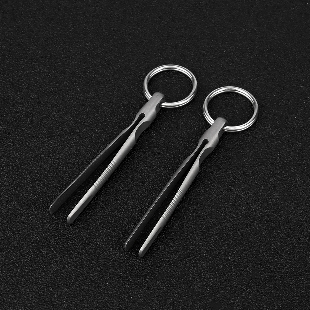 미니 티타늄 족집게, 소형 TC4 티타늄 합금 클립, 휴대용 집게 니퍼, EDC 야외 도구