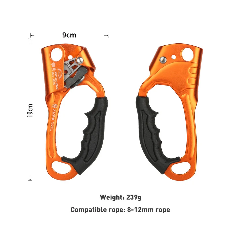 Enhanced Outdoor Rock Climbing Ascender with Ergonomic Handle – Versatile Climbing Equipment for Left and Right Hand Use