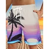 Coconut Tree Pattern Beach Shorts For Men Colorful 3D Printed Swim Trunks Summer Surf Board Shorts Loose Short Pants Streetwear 3