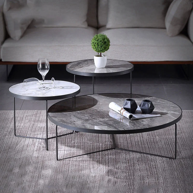 

Nesting Table 3 Pcs Imported Slate Coffee Table Round Combination Set For Small Apartment Living Room Nordic Corner Furniture