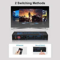 HDMI Matrix 4X2 with Audio 4K 60Hz HDMI 4 in 2 out Matrix Switch splitter HDCP 2.2 EDID Audio for PS4 Xbox DVD HDTV amplifier - Image 5