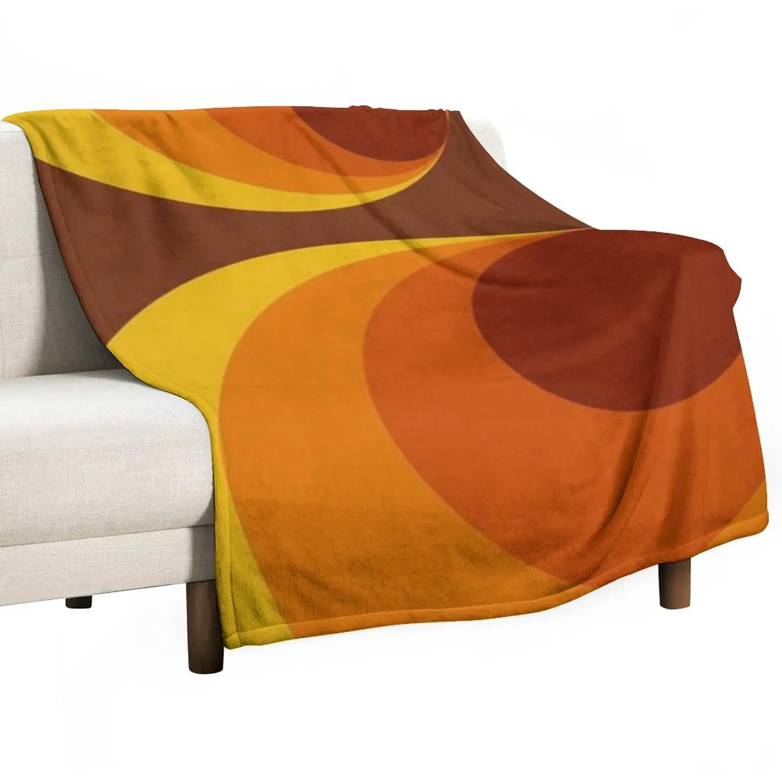 

Orange Pattern - 70s Throw Blanket decorative anime Blankets