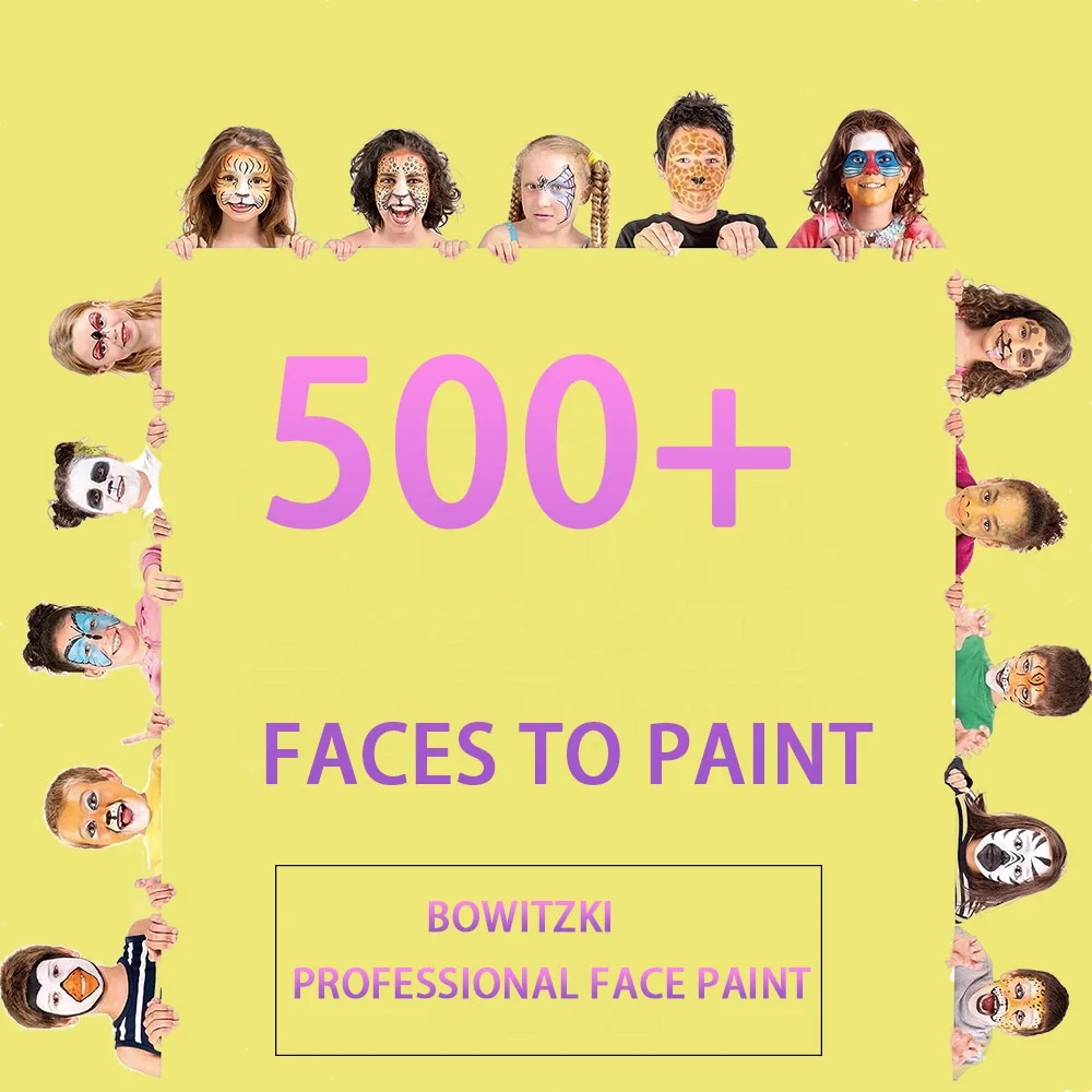 Bowitzki Professional Face Paint Kit For Kids Adults Facial Paint Set One Stroke Split Cake Palette Body Paint Hypoallergenicity 6
