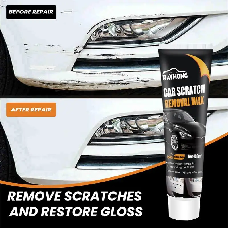 120ml Car Polishing Wax Waterproof Anti-Dirt UV Protection Auto Care Wax Universal Auto Polishing Kit Sponge Car Maintenance